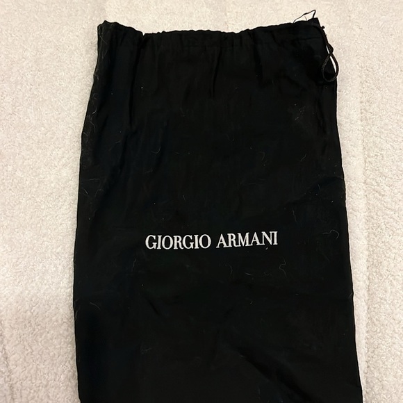 Giorgio Armani size 6 black satin with silver slingback sandals - Picture 5 of 5